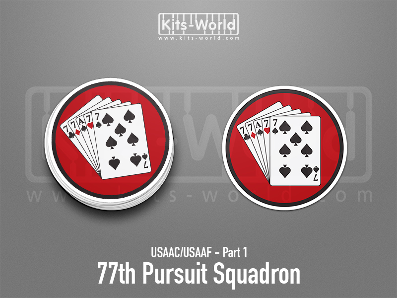 Kitsworld SAV Sticker - USAAC/USAAF - 77th Pursuit Squadron W:100mm x H:100mm 